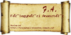 Félegyházi Anasztáz névjegykártya